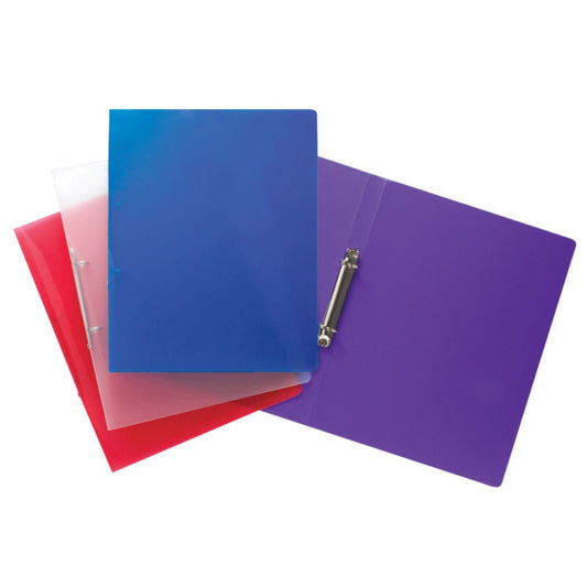 A4 Slim Clearview Ring Binder - Assorted Colour
