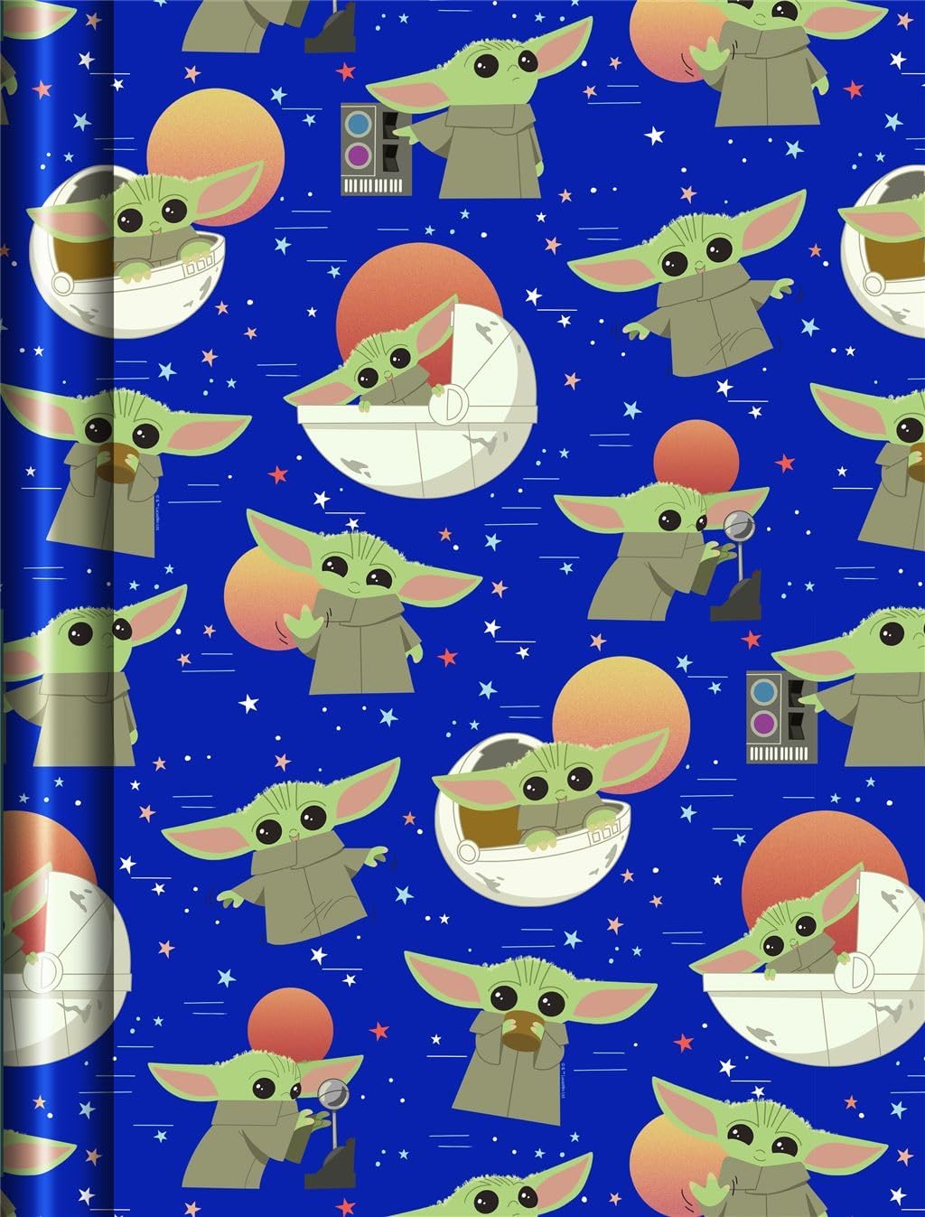 Star Wars The Mandalorian Wrapping Paper 3 x 2 metre rolls for Birthday or Christmas