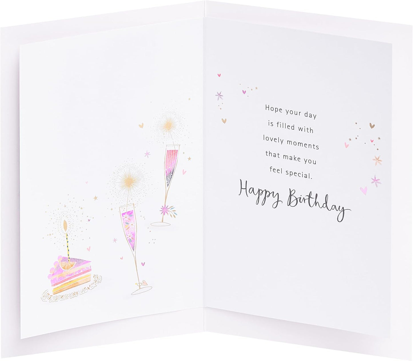 Cake and Glasses Design Birthday Card