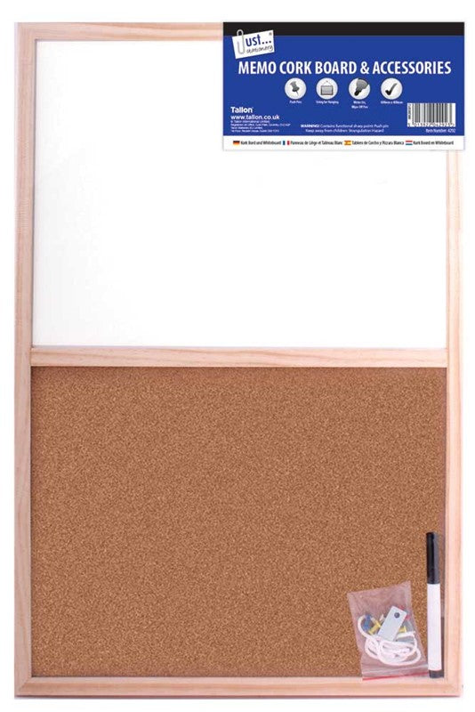 Split White/Cork Board 400 x 600mm