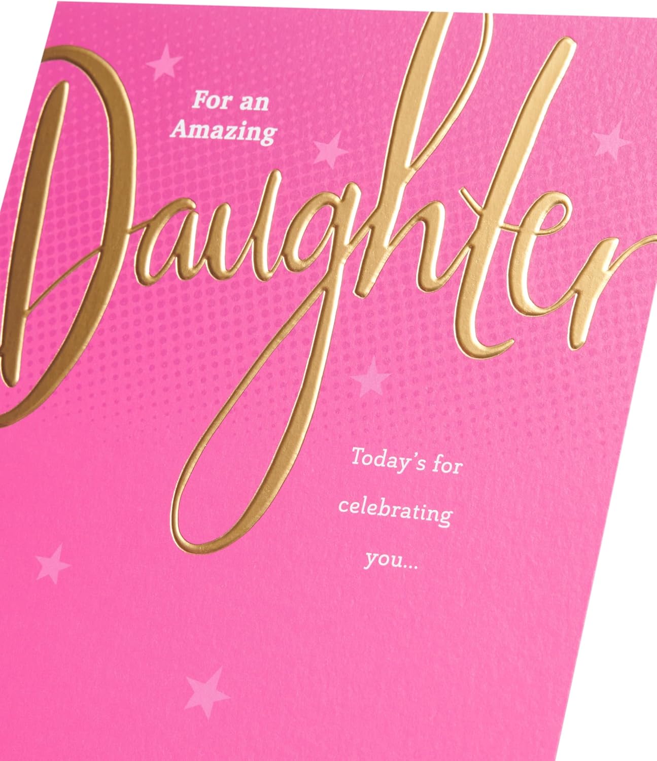  Pink & Gold Design Daughter Birthday Card