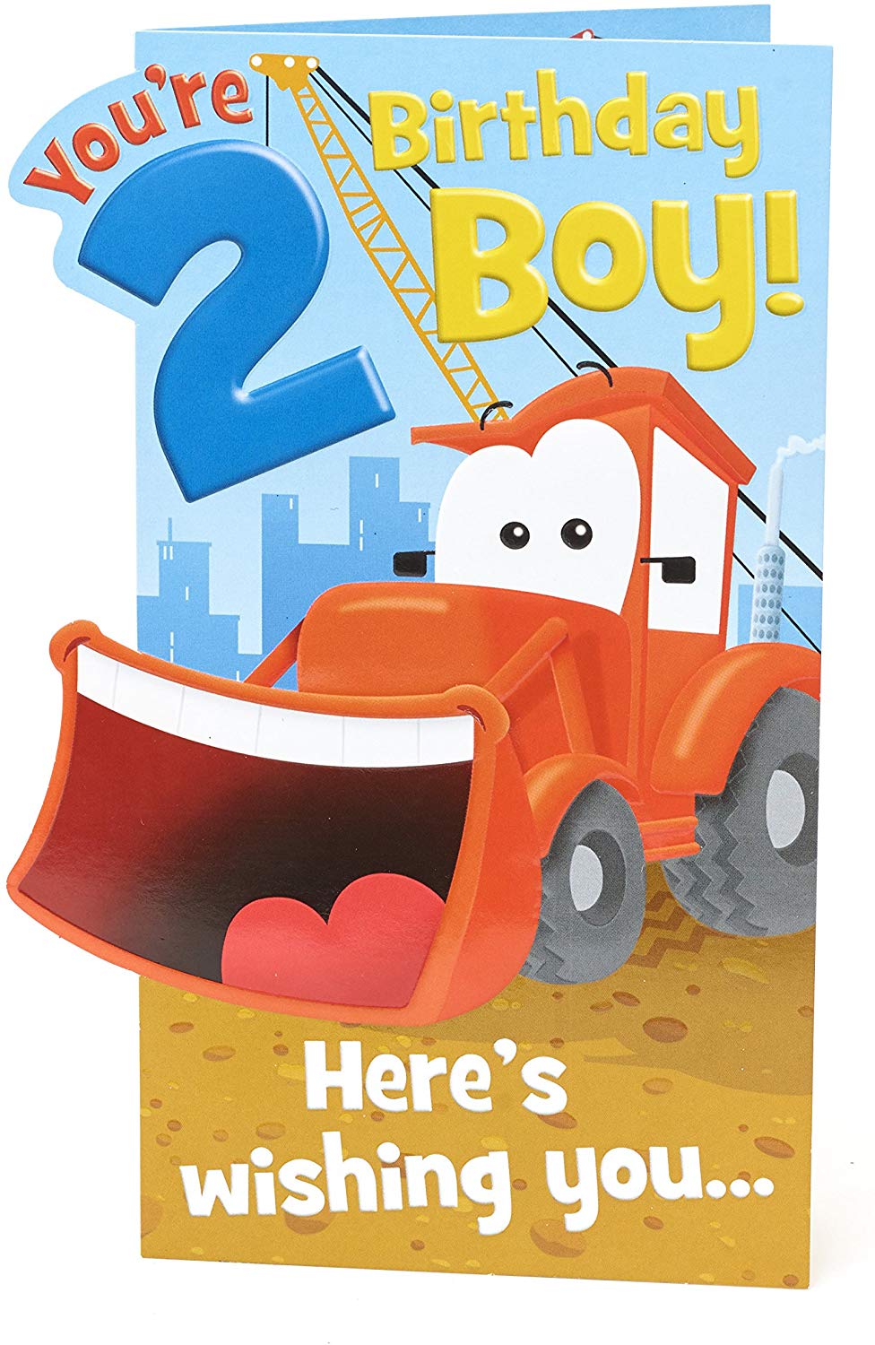 2nd Birthday Die Cut You are 2 Boy Card 