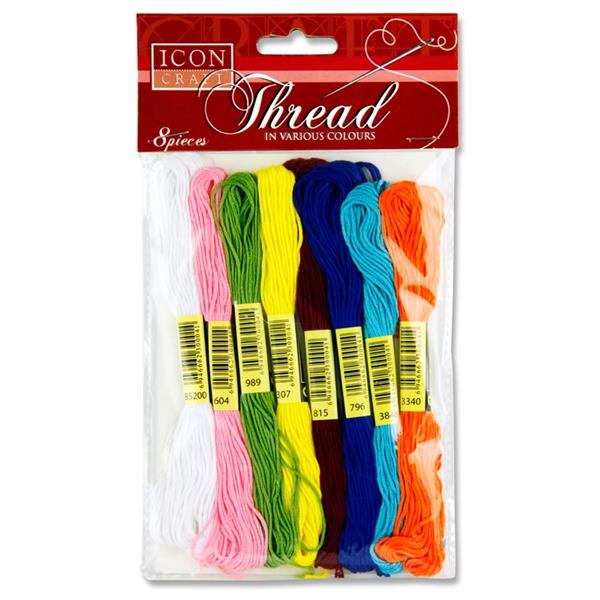 Icona Threads Pack of 8 Embroidery Threads by Icon Craft– Shop Inc