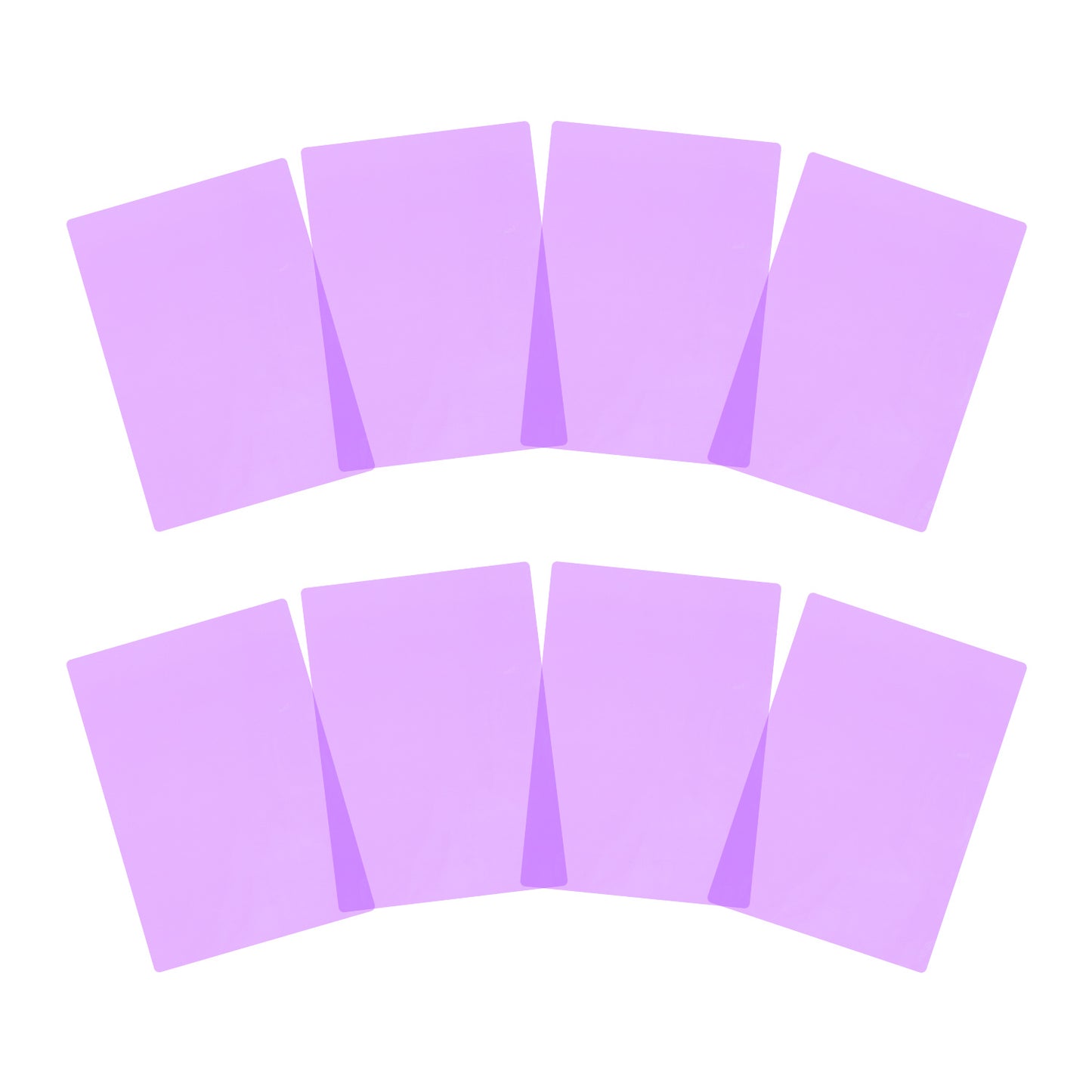 Pack of 8 A4 Plain Purple Dyslexia Overlay Reading Sheets – PET Material, Rounded Corners
