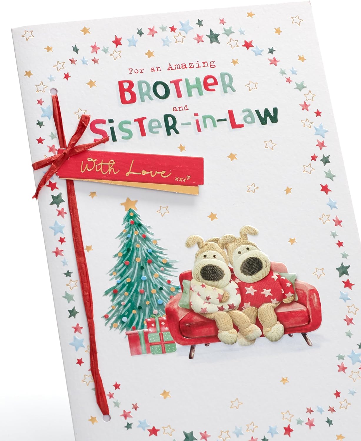 Boofle Brother & Sister-In-Law Embellished Christmas Card