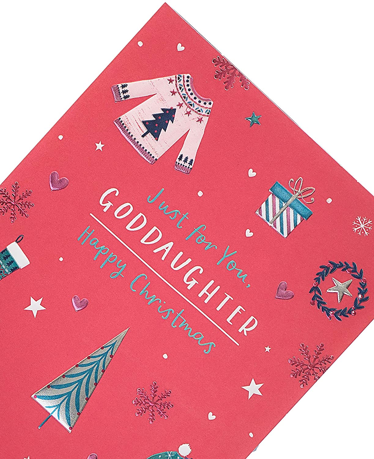 Goddaughter Christmas Card Cute Christmas Jumper Design