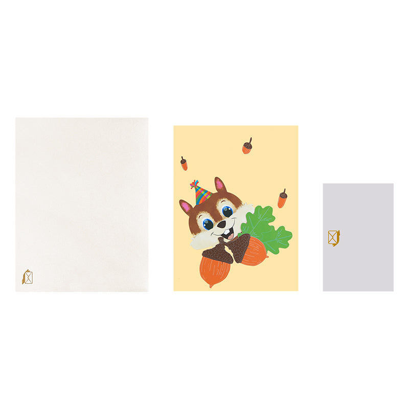 Charming Squirrel Nutty Celebration 3D Pop Up Greeting Card