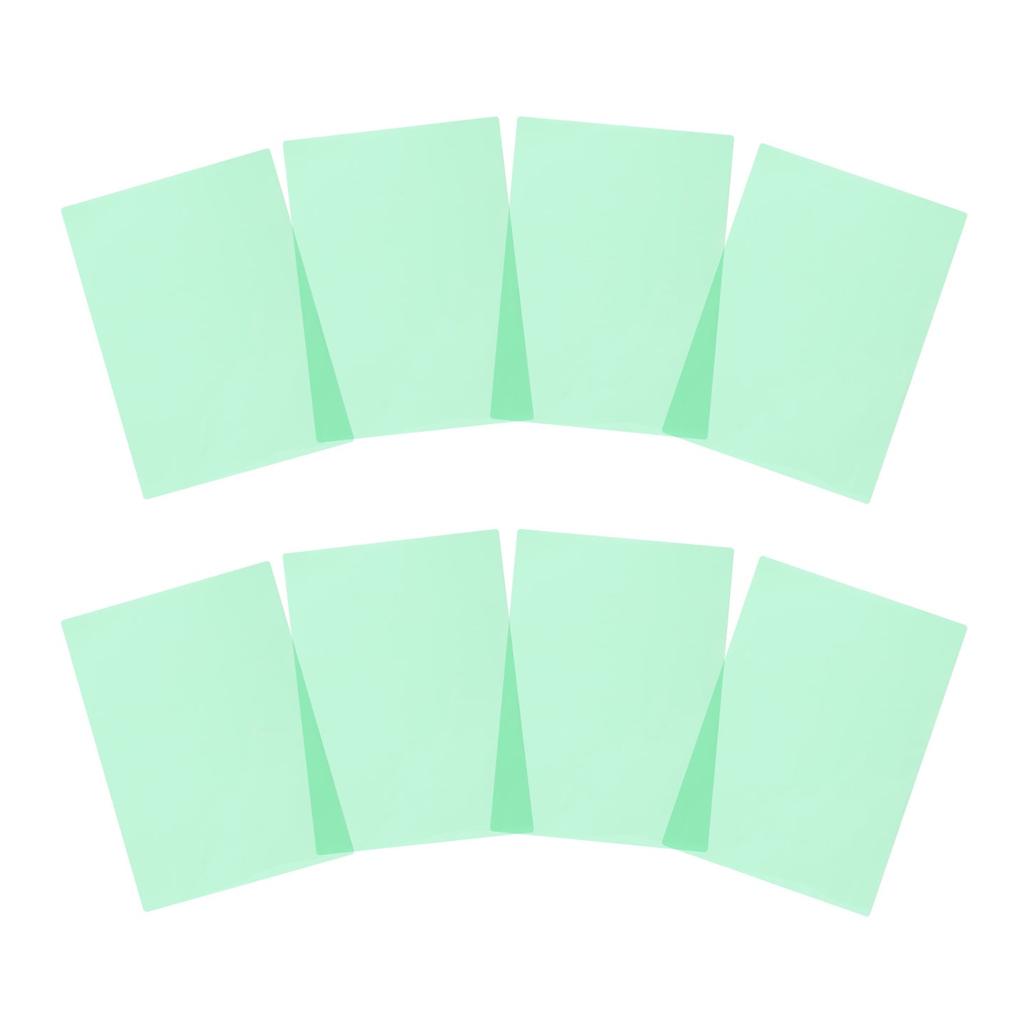 Pack of 16 A4 Plain Green Dyslexia Overlay Reading Sheets – PET Material, Rounded Corners