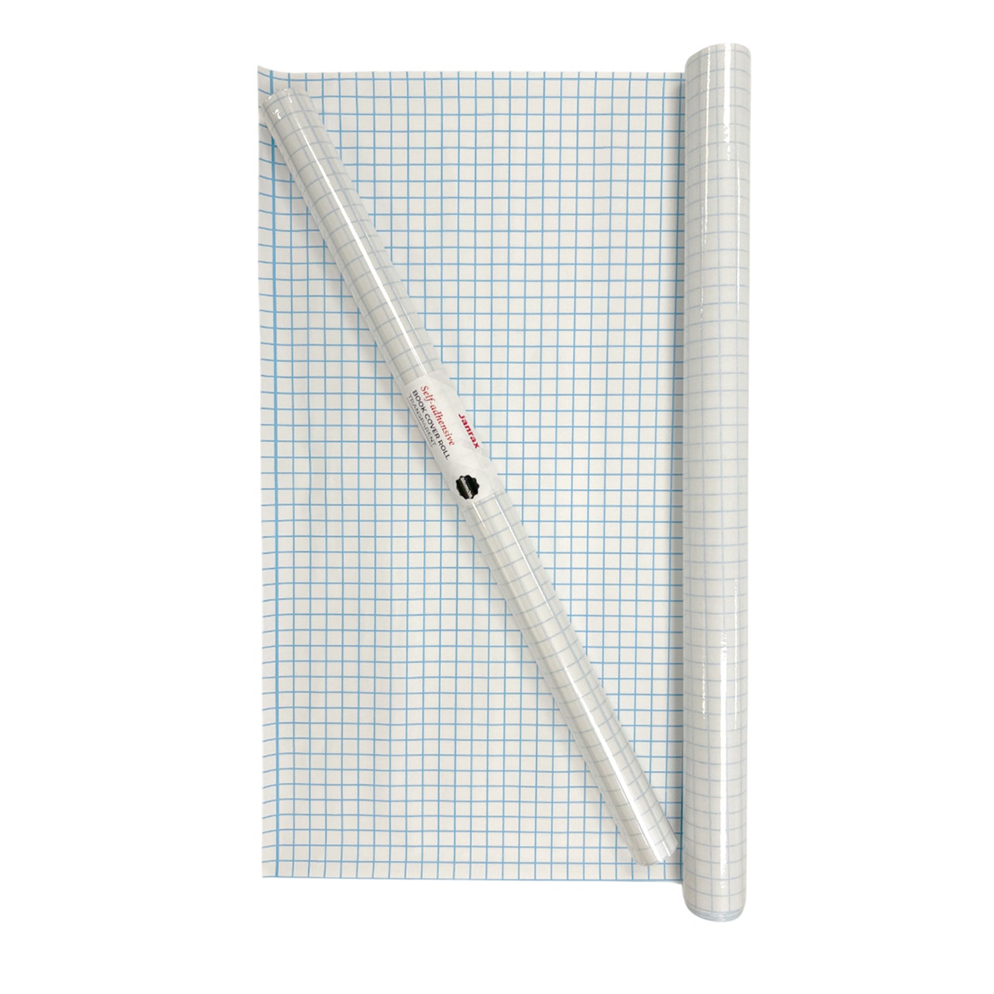 Janrax 50cm x 1m Clear Glossy CPP 0.06mm Thick Self-Adhesive Book Cover Roll