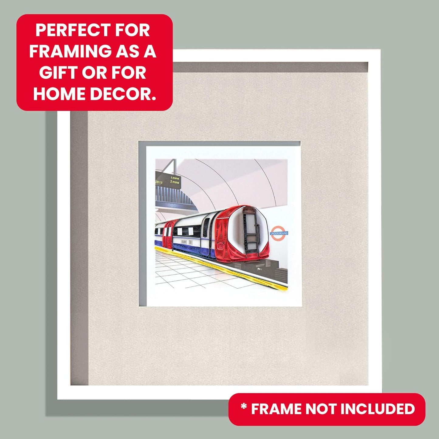 Quilling London Underground Tube Station Hand-Finished Art Greeting Card Frameable Art