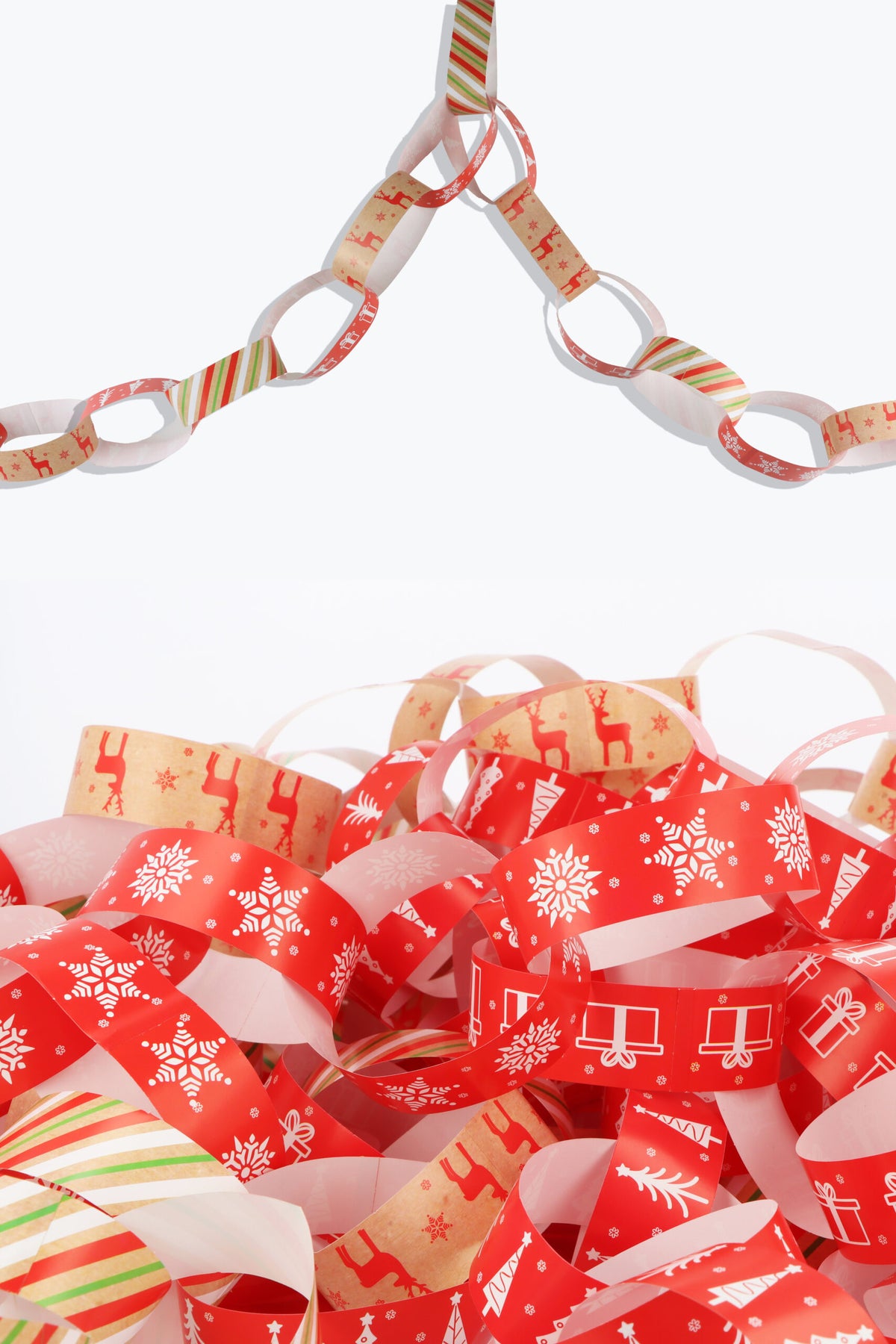 300 Pieces Christmas Paper Chains DIY Decoration Set