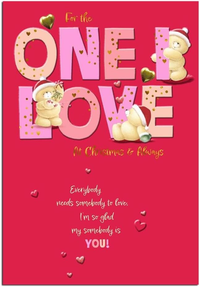 Forever Friends Lettering Design For The One I Love Christmas Card