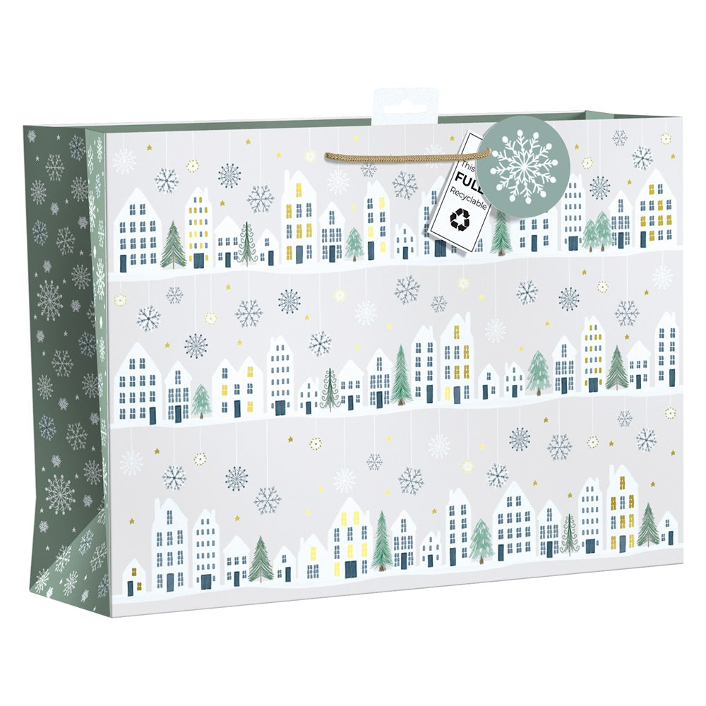 Pack of 12 Nordic Noel Ex-Large Christmas Gift Bags