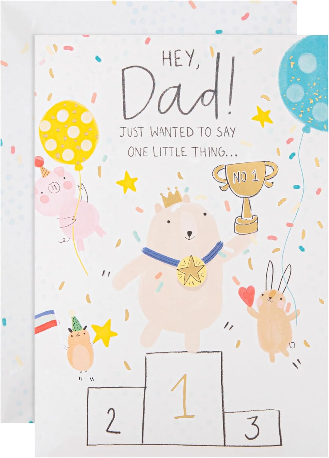 Pop-Up Balloons & Bear For Dad Father's Day Card