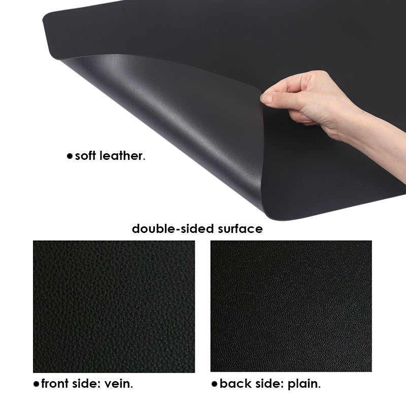 Office Desk Black Writing Mat 90 x 43cm 