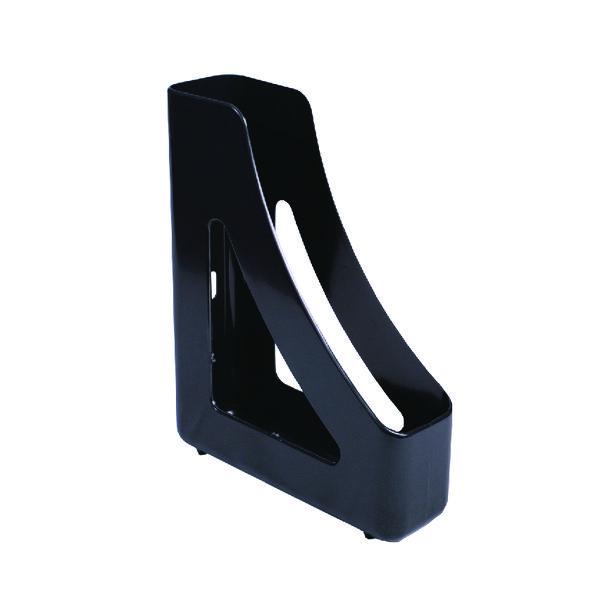 Q-Connect Executive Magazine Rack Black (Dimensions: W78  x D240 x H305mm) KF21708