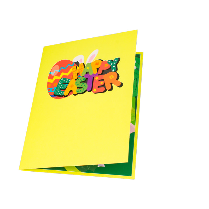 Animal Party Springtime Cheer Celebration 3D Pop Up Easter Card