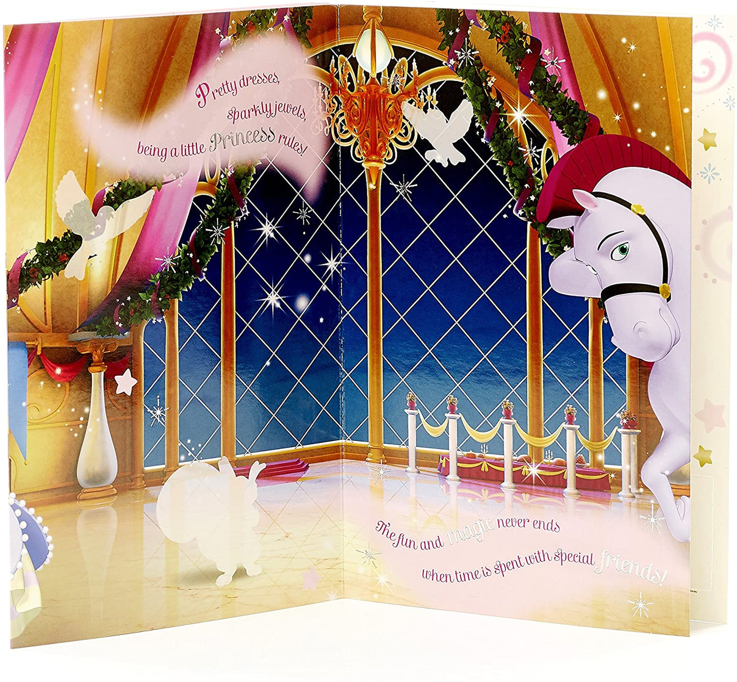 Princess Birthday Card for Granddaughter Sofia the First including Stickers