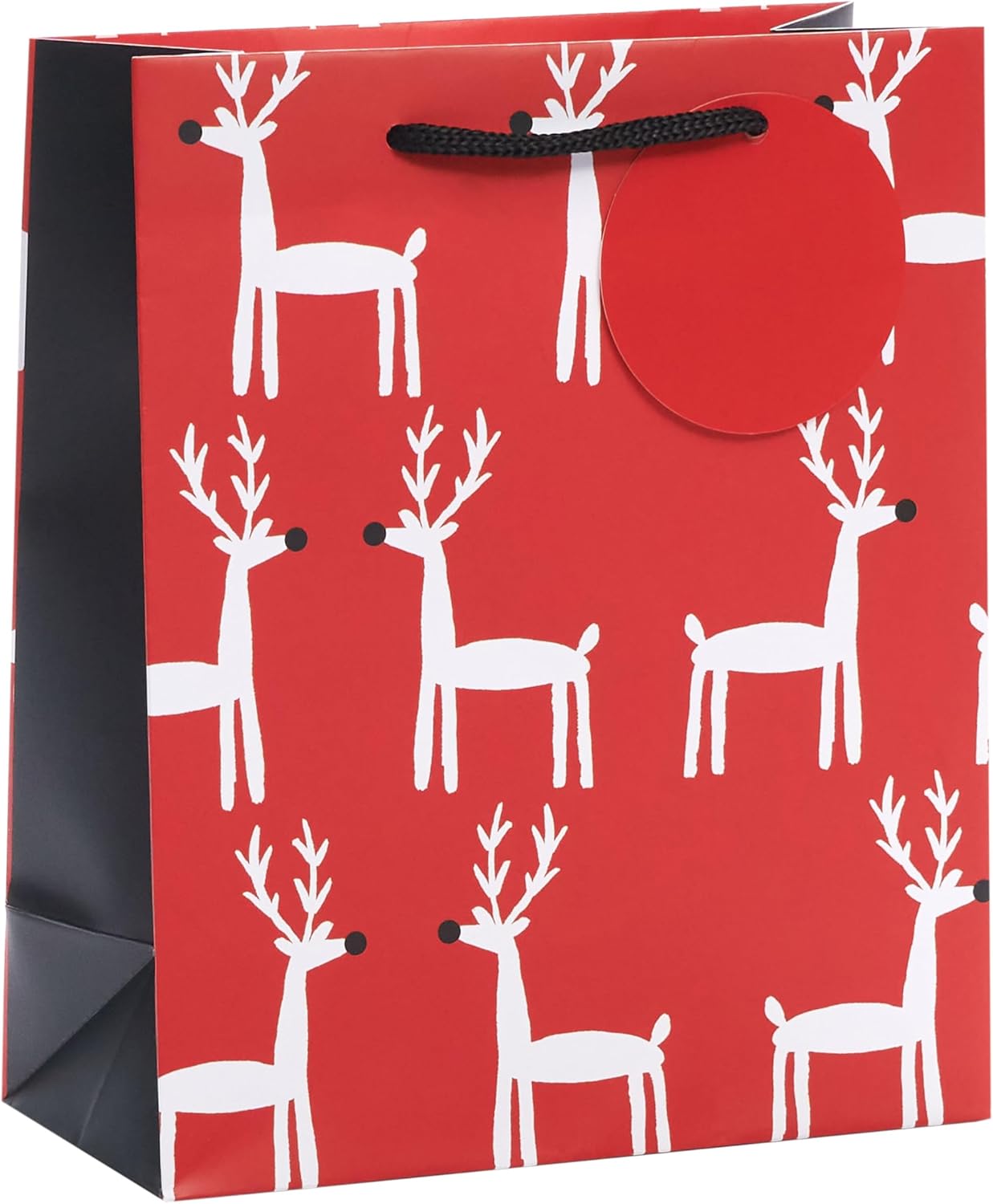 Festive Xmas Gifting Accessory Red Reindeer Medium Christmas Gift Bag