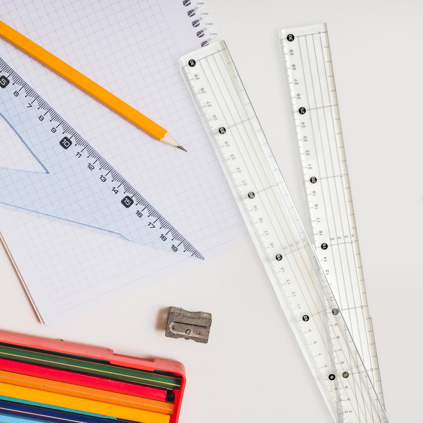 30cm Acrylic Cutting Ruler with Steel Edge