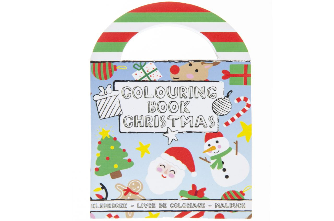 Christmas Coloring Mini Book with Stickers