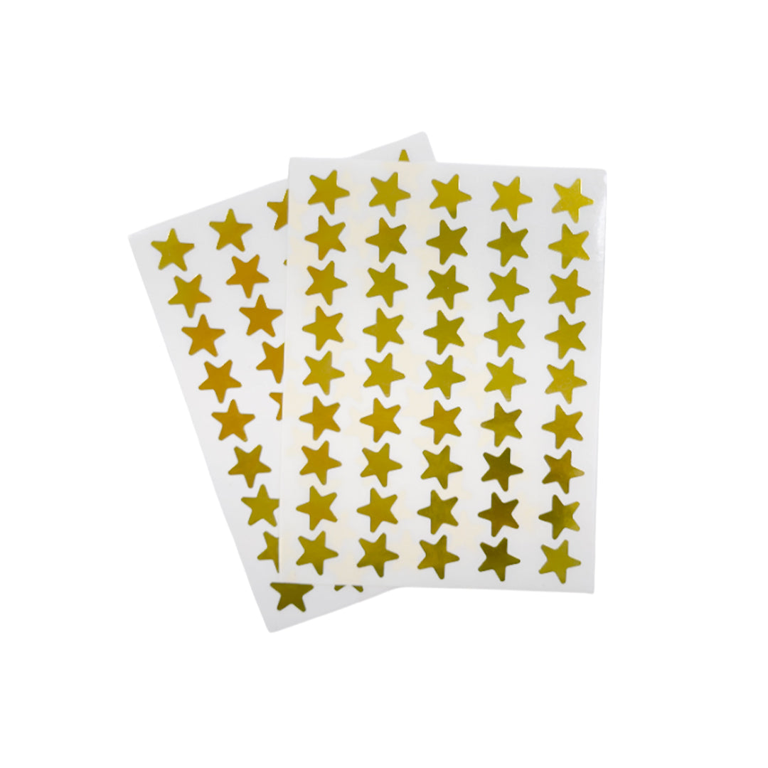 Pack of 1620 Gold Foil 15mm Self-Adhesive Stars
