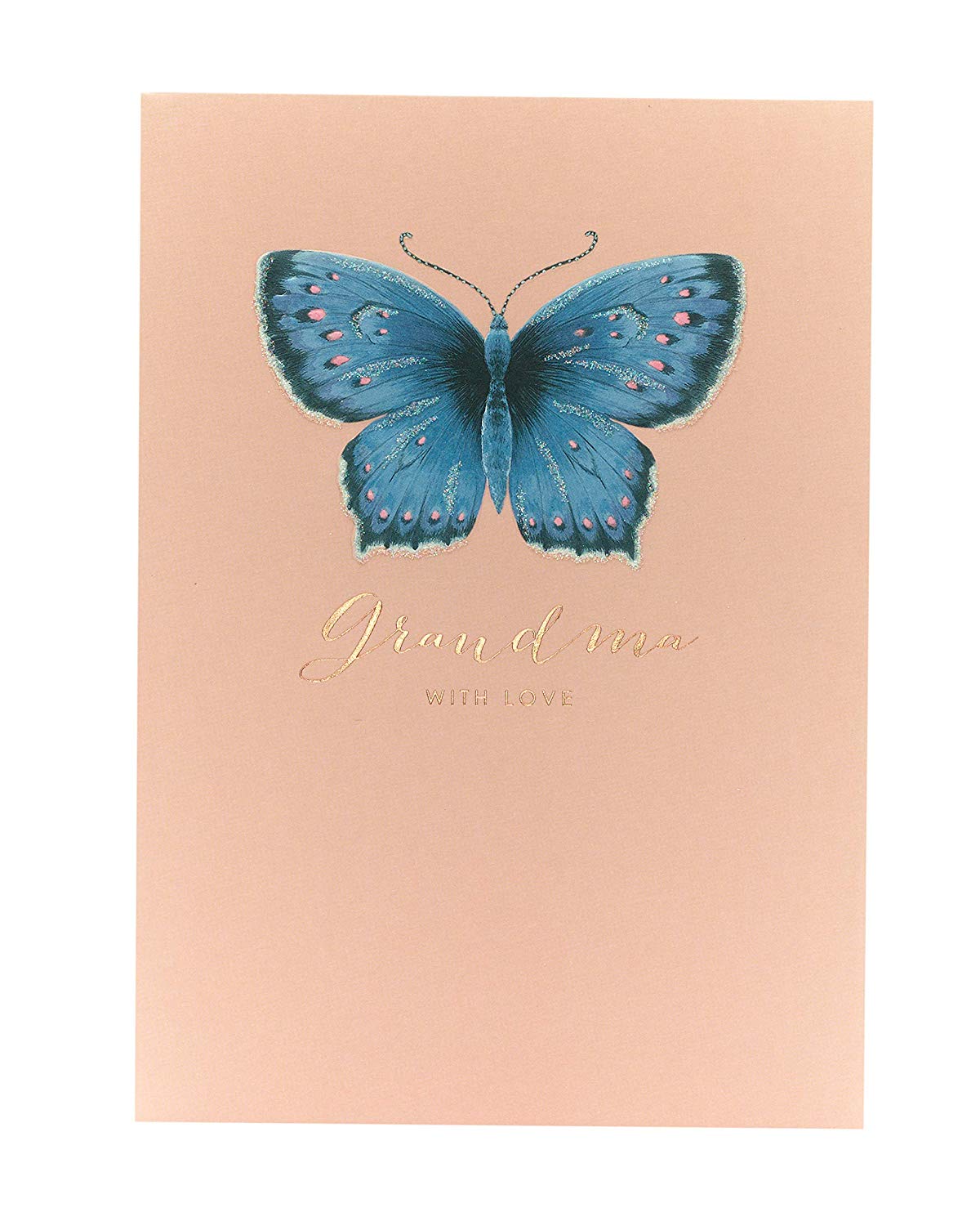 For Grandma Butterfly With Love Foil Finished Mother's Day Card