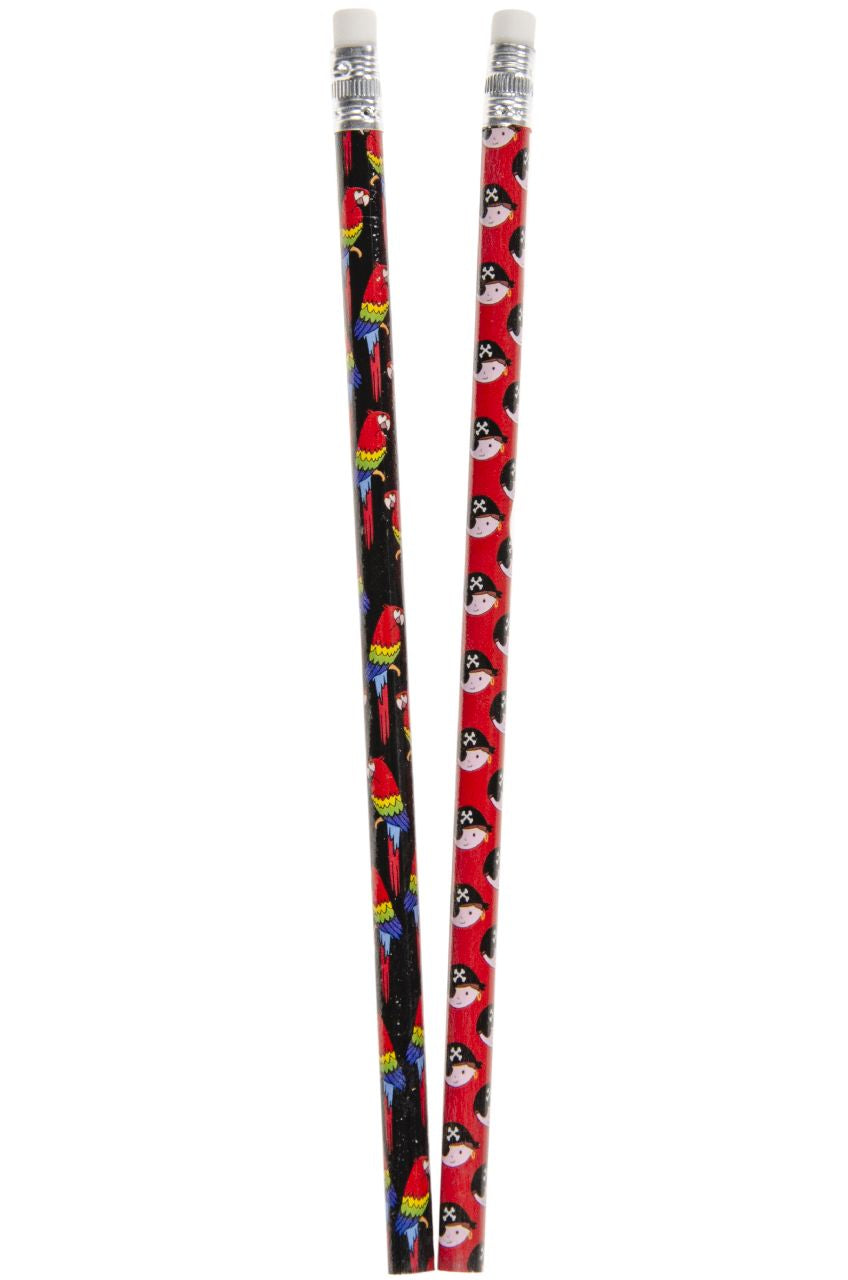 Pack of 12 Pirate Design Pencils with Eraser