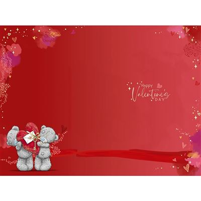Bear Holding Big Heart One I Love Valentine's Day Card