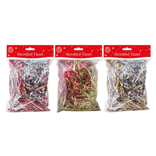 Christmas Shredded Foil 50 grams Traditional Colours
