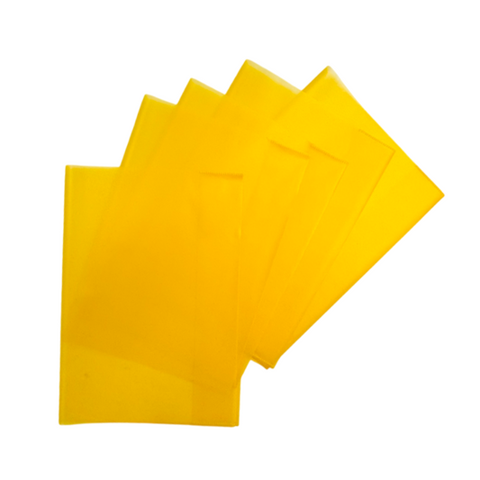Pack of 10 A4 Frosted Yellow Exercise Book Covers