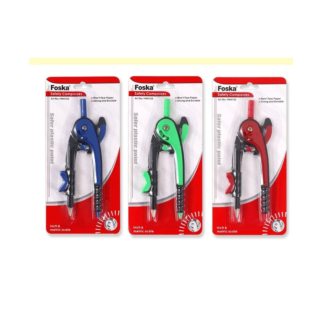 Single Safety Plastic Math Compass Divider