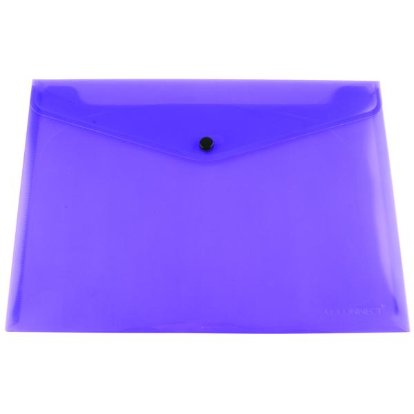 Q-Connect Polypropylene Document Folder A4 Purple (Pack of 12) - Janrax 70420