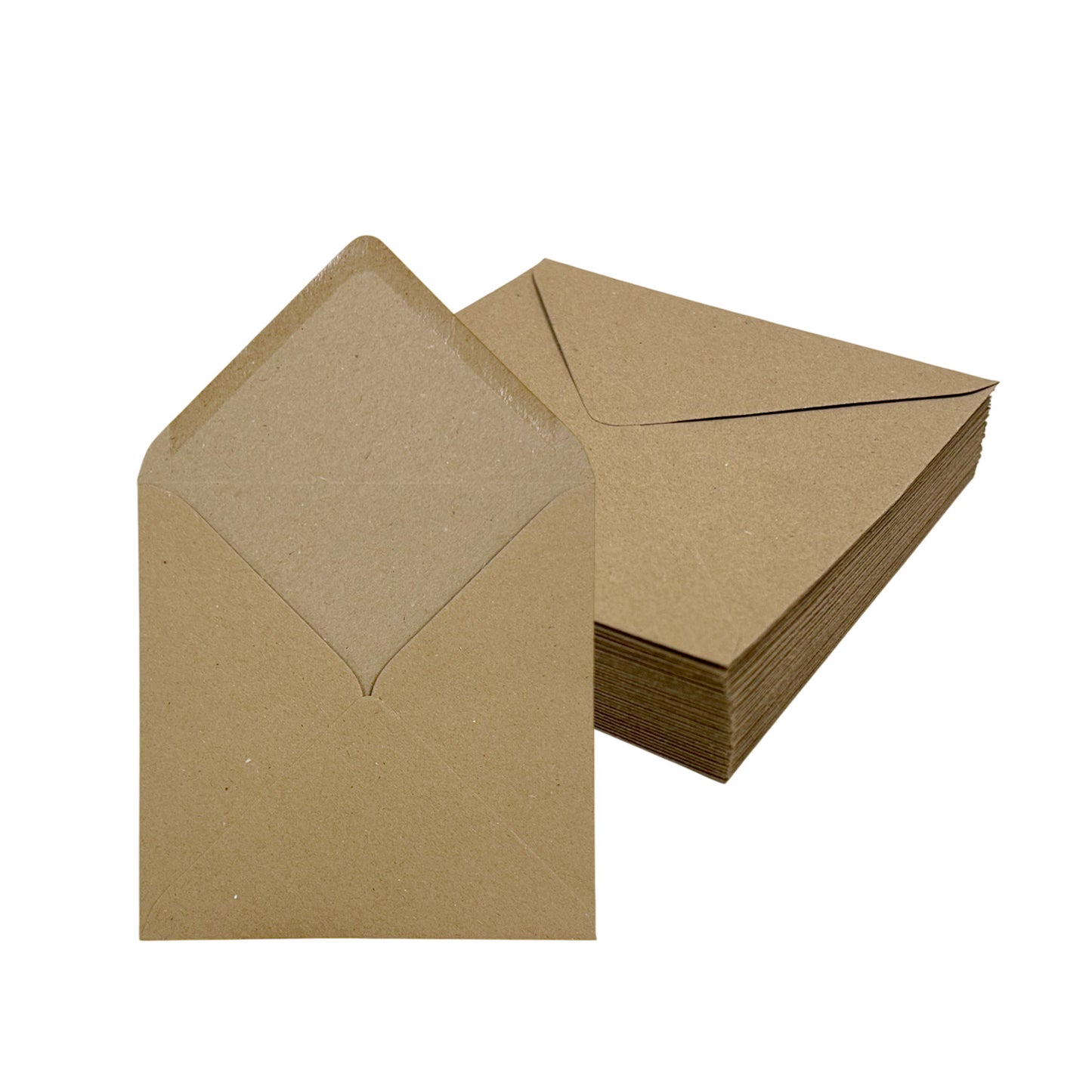 Pack of 50 Eco Kraft Recycled 110gsm 164x164mm Gummed Envelopes