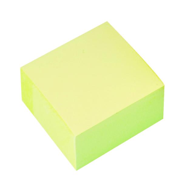 400 Sheets Yellow Quick Note Cube 76 x 76mm 