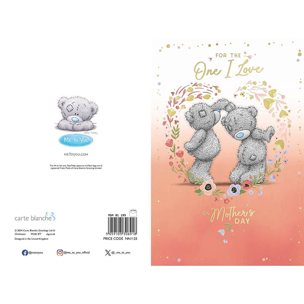 Bears Dancing One I Love Mother's Day Card