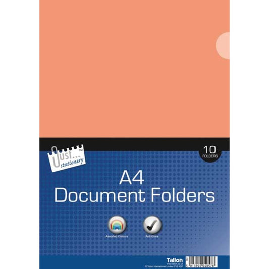 Pack of 10 Plastic L Folders