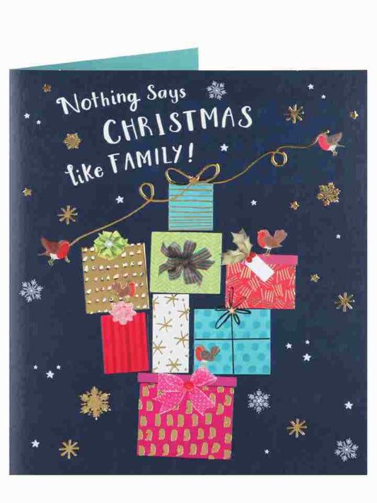 Nothing Says Christmas Like Family Lovely Xmas Greeting Card 