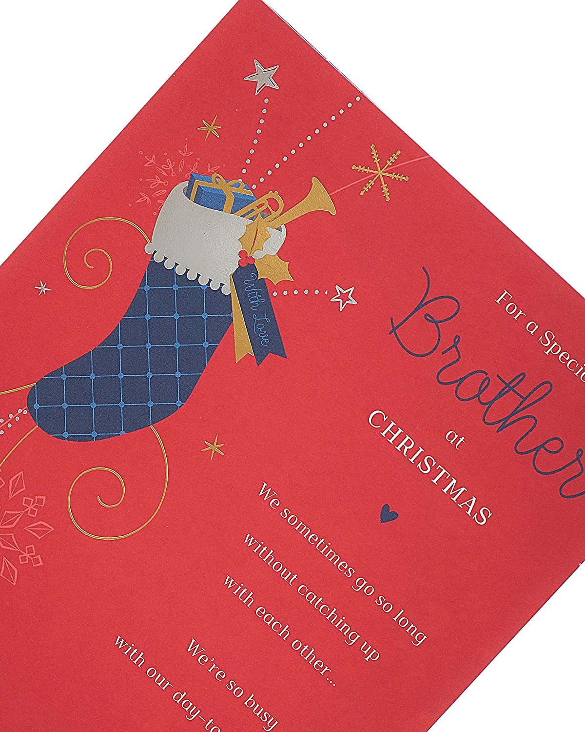 Christmas Card for Brother Featuring Lovely Message Inside