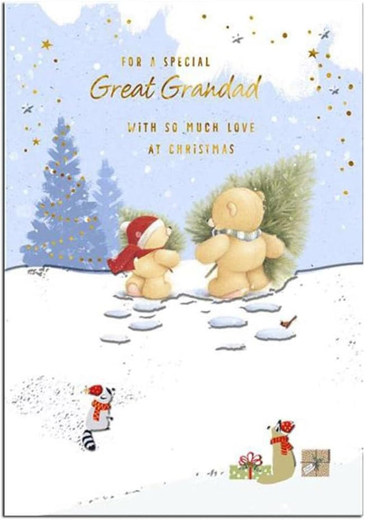 Forever Friends Special Great Grandad Christmas Card
