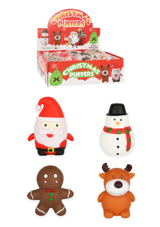 Pack of 12 Christmas Squeeze Toys