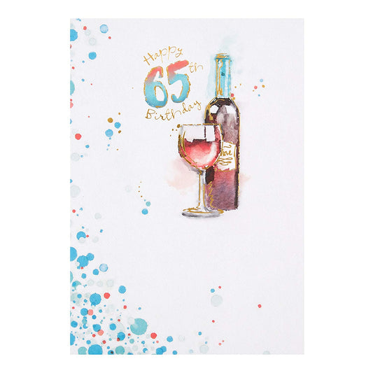 65th Birthday Card "Enjoy Your Celebrations" 