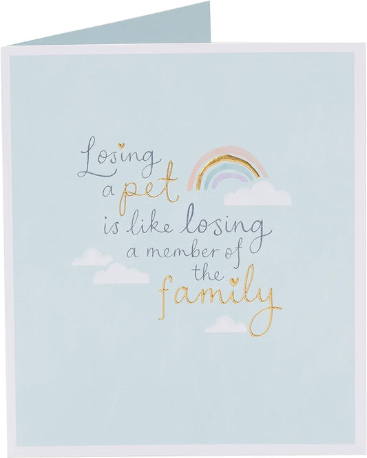 Sweet Rainbow Design Loss of Pet Sympathy Card