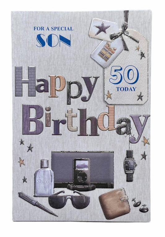 Special Ages For a Special Son 50th Birthday Card