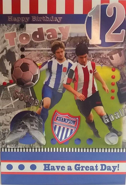 Happy Birthday Boy Age 12 Male Teenage Birthday Greeting Card