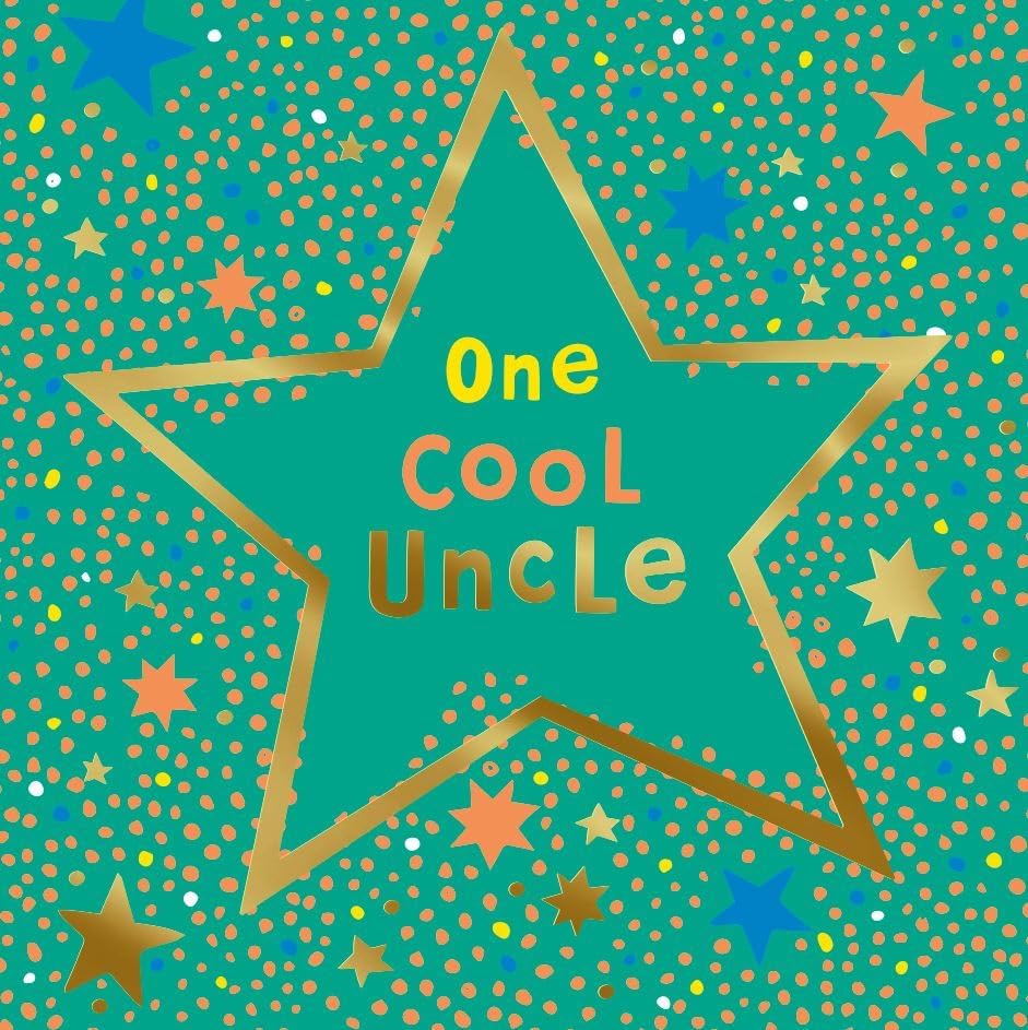 Cool Star Design Uncle Birthday Card