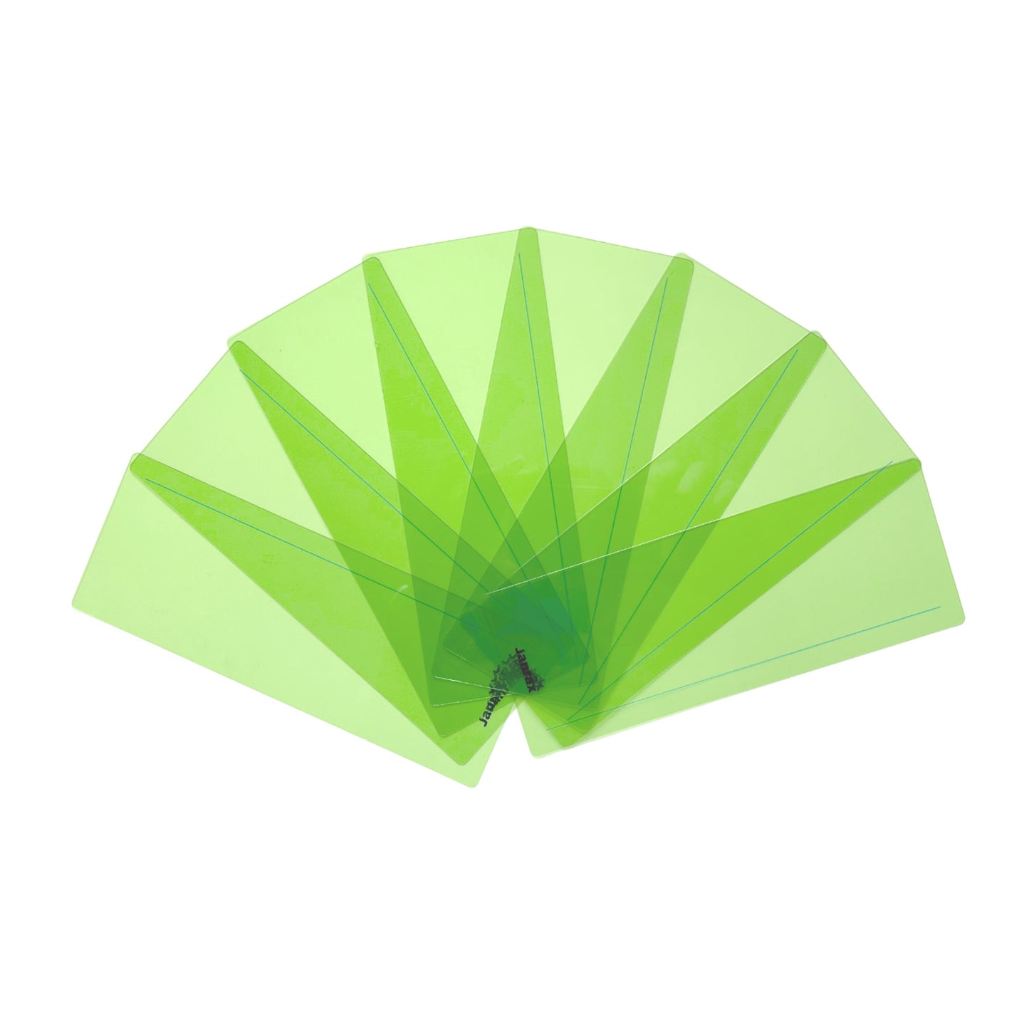 Pack of 8 Light Green 210x80mm Dyslexia Overlay Reading Strips – PET Material, Rounded Corners