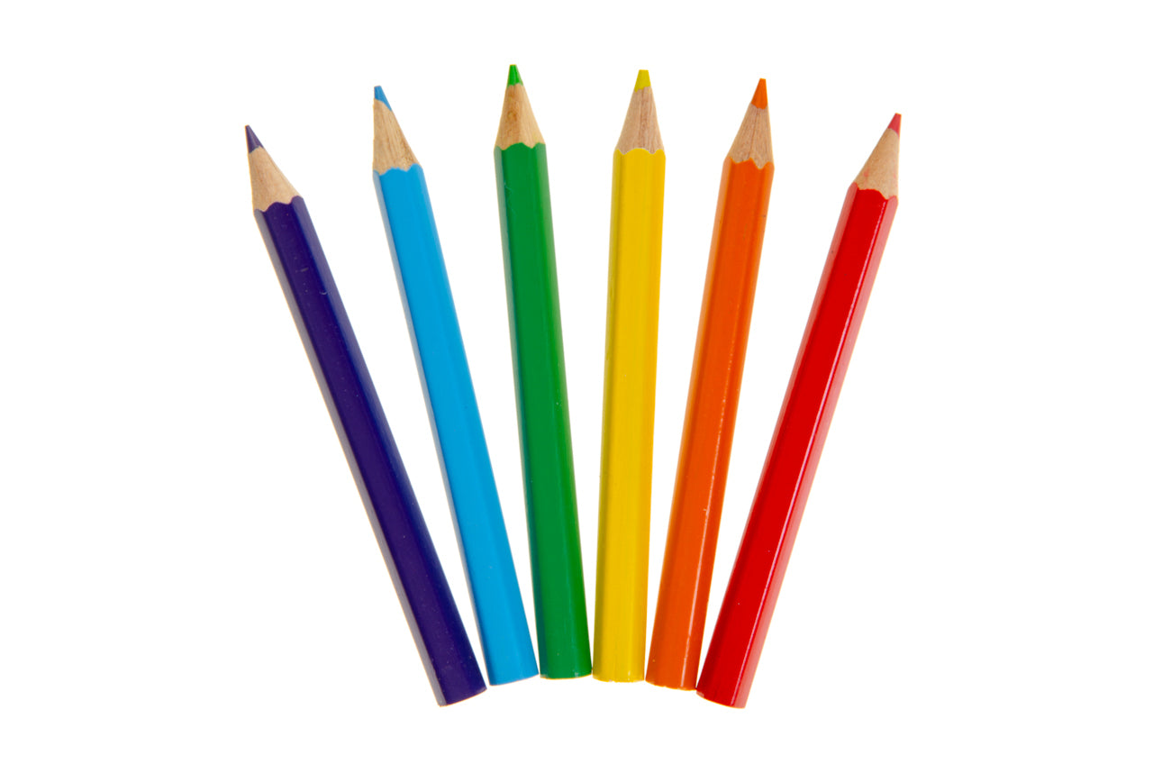 6 Pieces Vehicles Colored Pencils 9cm