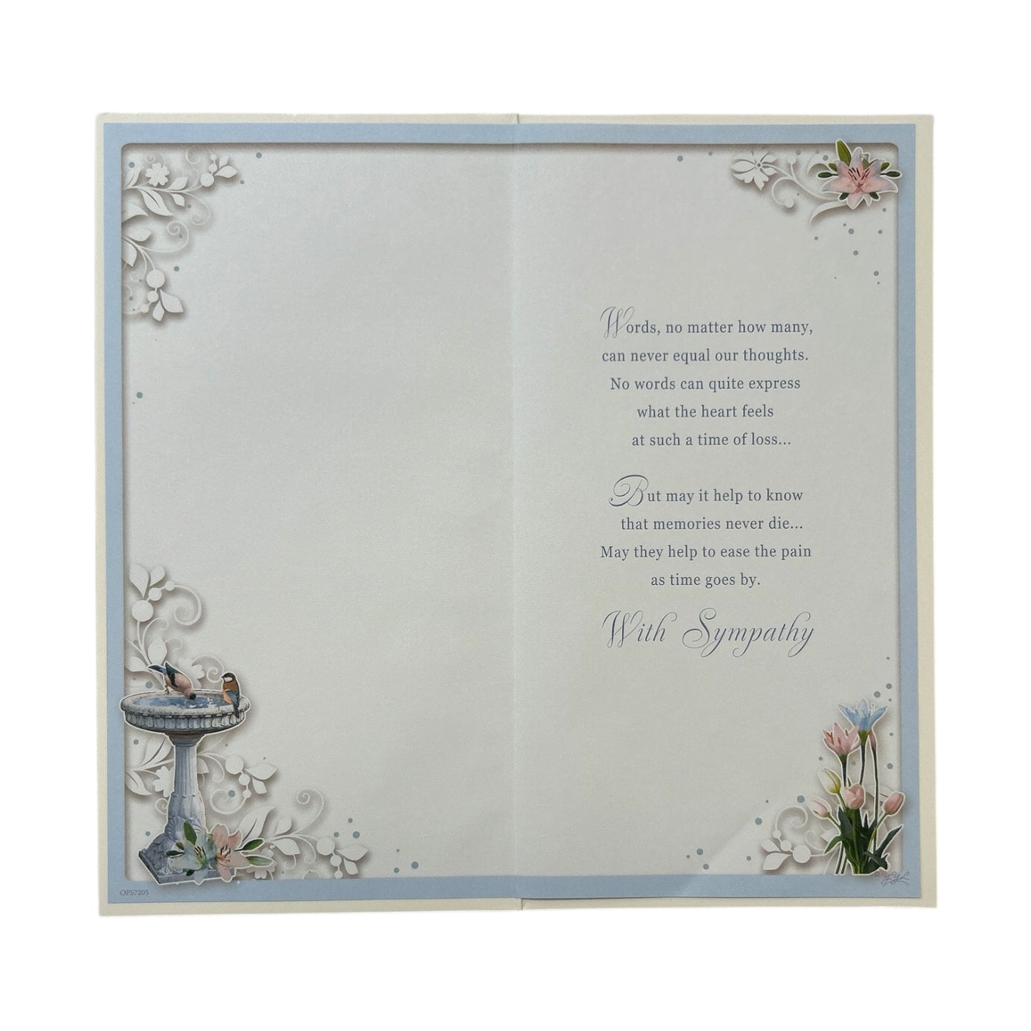 Loss of Partner Sympathy Opacity Card