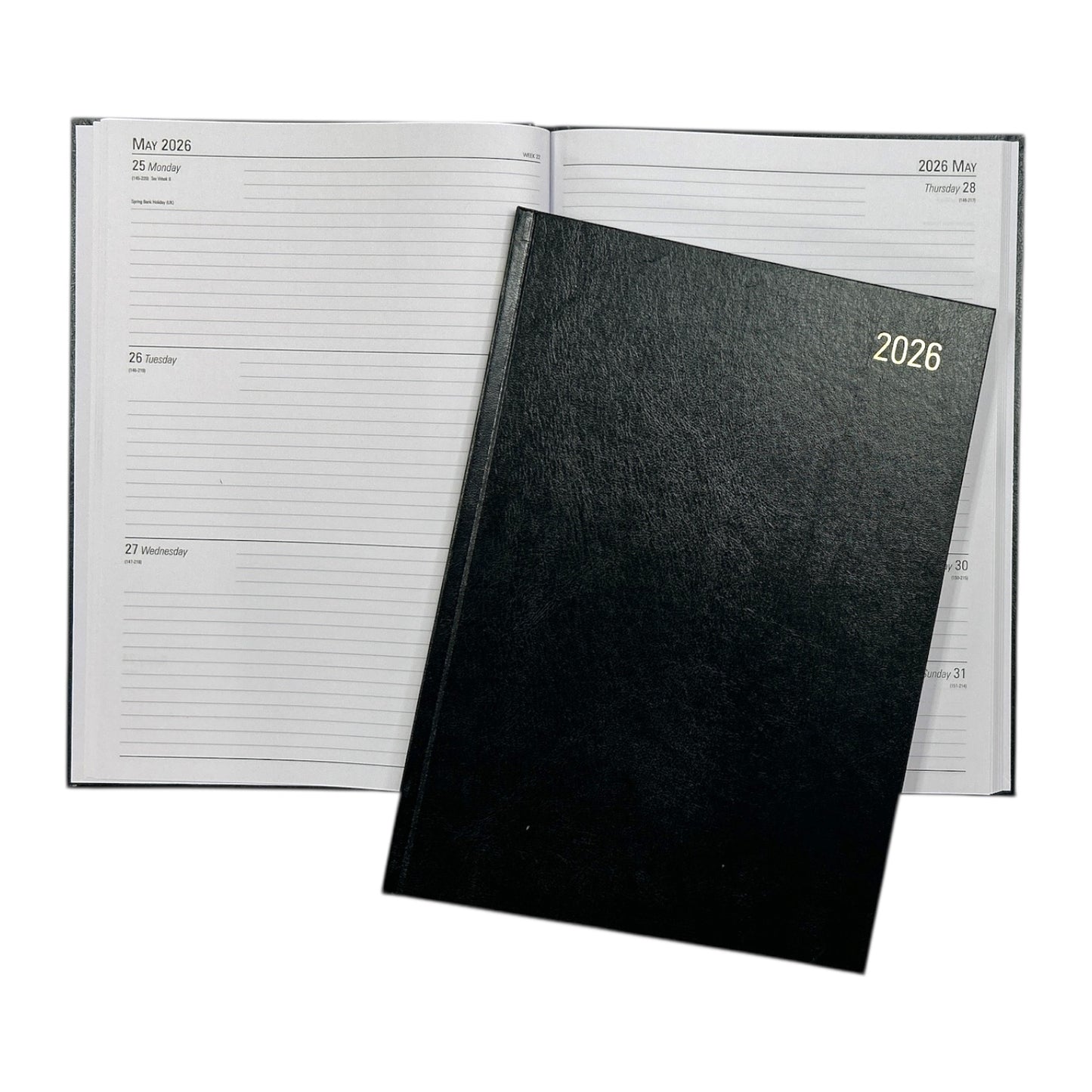 Janrax 2026 A4 Week To View Black Desk Diary